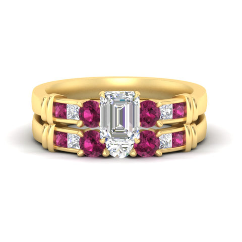 emerald-cut-bridal-ring-set-with-pink-sapphire-princess-channel-accents-in-yellow-gold-fdens286emgsadrpisleep-nl-yg.jpg