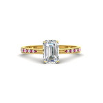 Load image into Gallery viewer, emerald-cut-cathedral-pave-diamond-engagement-ring-with-pink-sapphire-in-yellow-gold-FD11145EMRGSADRPI-NL-YG.png?v
