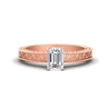 Thumbnail 1 - emerald-cut-celtic-engraved-solitaire-ring-in-rose-gold-fdenr8544emrsleep-nl-rg
