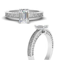 Thumbnail 3 - emerald-cut-celtic-engraved-solitaire-ring-in-white-gold-fdenr8544emrangle3-nl-wg