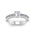 Thumbnail 4 - emerald-cut-celtic-engraved-solitaire-ring-in-white-gold-fdenr8544emrangle5-nl-wg