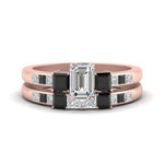 Load image into Gallery viewer, emerald-cut-channel-three-stone-diamond-engagement-ring-with-black-diamond-in-rose-gold-FDENS205EMGBLACK-NL-RG.jpg

