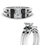 Load image into Gallery viewer, emerald-cut-channel-three-stone-diamond-engagement-ring-with-black-diamond-in-white-gold-FDENS205EMGBLACK-NL-WG.jpg
