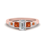 Load image into Gallery viewer, emerald-cut-channel-three-stone-diamond-engagement-ring-with-orange-sapphire-in-rose-gold-FDENS205EMRGSAOR-NL-RG.jpg
