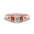 Thumbnail 45 - emerald-cut-channel-three-stone-diamond-engagement-ring-with-orange-sapphire-in-rose-gold-FDENS205EMRGSAOR-NL-RG.jpg