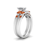 Load image into Gallery viewer, emerald-cut-channel-three-stone-diamond-engagement-ring-with-orange-sapphire-in-white-gold-FDENS205EMGSAOR-NL-WG.jpg
