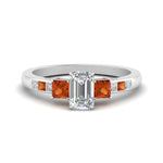 Load image into Gallery viewer, emerald-cut-channel-three-stone-diamond-engagement-ring-with-orange-sapphire-in-white-gold-FDENS205EMRGSAOR-NL-WG.jpg
