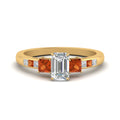 Thumbnail 37 - emerald-cut-channel-three-stone-diamond-engagement-ring-with-orange-sapphire-in-yellow-gold-FDENS205EMRGSAOR-NL-YG.jpg