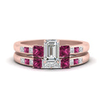 Load image into Gallery viewer, emerald-cut-channel-three-stone-diamond-engagement-ring-with-pink-sapphire-in-rose-gold-FDENS205EMGSADRPI-NL-RG.jpg
