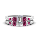 Load image into Gallery viewer, emerald-cut-channel-three-stone-diamond-engagement-ring-with-pink-sapphire-in-white-gold-FDENS205EMGSADRPI-NL-WG.jpg
