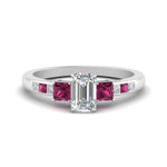 Load image into Gallery viewer, emerald-cut-channel-three-stone-diamond-engagement-ring-with-pink-sapphire-in-white-gold-FDENS205EMRGSADRPI-NL-WG.jpg
