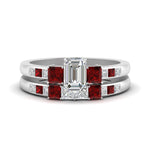 Load image into Gallery viewer, emerald-cut-channel-three-stone-diamond-engagement-ring-with-ruby-in-white-gold-FDENS205EMGRUDR-NL-WG.jpg
