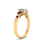Load image into Gallery viewer, emerald-cut-channel-three-stone-diamond-engagement-ring-with-ruby-in-yellow-gold-FDENS205EMRGRUDR-NL-YG.jpg
