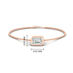 Load image into Gallery viewer, 1-carat-bezel-set-emerald-chain-bracelet