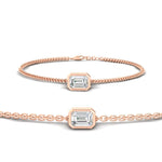 Load image into Gallery viewer, 1-carat-bezel-set-emerald-chain-bracelet