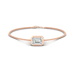 Load image into Gallery viewer, 1-carat-bezel-set-emerald-chain-bracelet