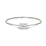 Load image into Gallery viewer, 1 Carat Bezel Set Emerald Chain Bracelet