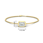 Load image into Gallery viewer, 1 Carat Bezel Set Emerald Chain Bracelet