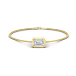 Load image into Gallery viewer, 1 Carat Bezel Set Emerald Chain Bracelet