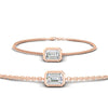 Load image into Gallery viewer, emerald-cut-diamond-bezel-set-chain-bracelet-3-carat-in-rose-gold-FDBRC11133EM-3.00CT-NL-RG