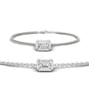 Load image into Gallery viewer, emerald-cut-diamond-bezel-set-chain-bracelet-3-carat-in-white-gold-FDBRC11133EM-3.00CT-NL-WG