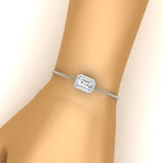 Load image into Gallery viewer, 3 Carat Bezel Set Lab Emerald Chain Bracelet