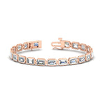 Load image into Gallery viewer, Emerald Cut Diamond Bezel Tennis Bracelet 10.50 Carat
