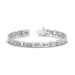 Load image into Gallery viewer, Emerald Cut Diamond Bezel Tennis Bracelet 10.50 Carat
