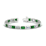 Load image into Gallery viewer, Emerald Cut Diamond Bezel Tennis Bracelet 10.50 Carat
