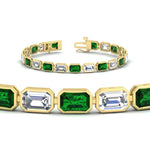 Load image into Gallery viewer, Emerald Cut Diamond Bezel Tennis Bracelet 10.50 Carat
