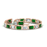 Load image into Gallery viewer, Emerald Cut Diamond Bezel Tennis Bracelet 10.50 Carat
