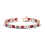 Load image into Gallery viewer, Emerald Cut Diamond Bezel Tennis Bracelet 10.50 Carat
