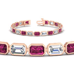 Load image into Gallery viewer, Emerald Cut Diamond Bezel Tennis Bracelet 10.50 Carat
