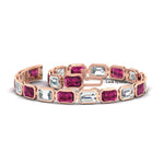 Load image into Gallery viewer, Emerald Cut Diamond Bezel Tennis Bracelet 10.50 Carat
