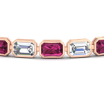 Load image into Gallery viewer, Emerald Cut Diamond Bezel Tennis Bracelet 10.50 Carat
