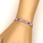 Load image into Gallery viewer, Emerald Cut Diamond Bezel Tennis Bracelet 10.50 Carat
