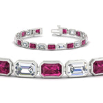 Load image into Gallery viewer, Emerald Cut Diamond Bezel Tennis Bracelet 10.50 Carat
