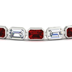 Load image into Gallery viewer, Emerald Cut Diamond Bezel Tennis Bracelet 10.50 Carat
