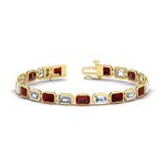 Load image into Gallery viewer, Emerald Cut Diamond Bezel Tennis Bracelet 10.50 Carat
