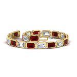 Load image into Gallery viewer, Emerald Cut Diamond Bezel Tennis Bracelet 10.50 Carat
