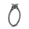 Load image into Gallery viewer, emerald-cut-diamond-celtic-solitaire-ring-in-black-gold-FD8541EMRANGLE2-NL-BG?v=1758624140