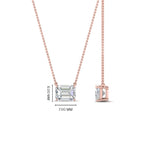 Load image into Gallery viewer, Emerald Cut East West Solitaire Pendant

