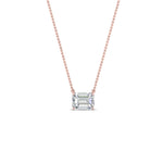 Load image into Gallery viewer, Emerald Cut East West Solitaire Pendant
