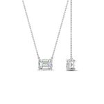 Load image into Gallery viewer, Emerald Cut East West Solitaire Pendant
