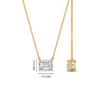 Load image into Gallery viewer, Emerald Cut East West Solitaire Pendant
