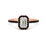 Load image into Gallery viewer, emerald-cut-diamond-engagement-ring-with-halo-black-diamond-in-rose-gold-FD9710EMRGBLACK-NL-RG-B1.jpg
