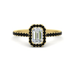 Load image into Gallery viewer, emerald-cut-diamond-engagement-ring-with-halo-black-diamond-in-yellow-gold-FD9710EMRGBLACK-NL-YG-B1.jpg
