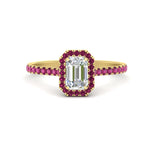 Load image into Gallery viewer, emerald-cut-diamond-engagement-ring-with-halo-pink-sapphire-in-yellow-gold-FD9710EMRGSADRPI-NL-YG-B1.jpg
