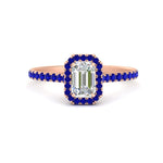 Load image into Gallery viewer, emerald-cut-diamond-engagement-ring-with-halo-sapphire-in-rose-gold-FD9710EMRGSABL-NL-RG-B1.jpg
