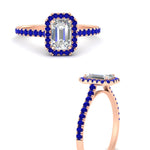 Load image into Gallery viewer, emerald-cut-diamond-engagement-ring-with-halo-sapphire-in-rose-gold-FD9710EMRGSABL-NL-RG-B1.jpg